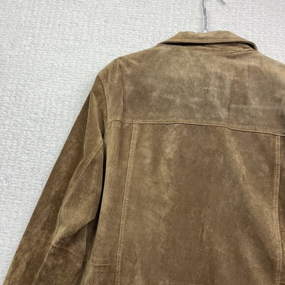 Hathaway Suede Leather Jacket Men’s Sz M Light Brown Classic Casual Outerwear - Picture 15 of 15